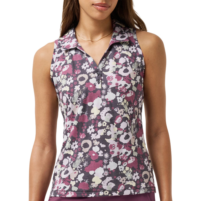 TravisMathew Ladies 2025 Featherweight Printed Sleeveless Polo Shirt