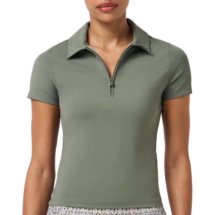TravisMathew Ladies 2026 Moveknit Private Lesson Polo Shirt - Olive Smoke