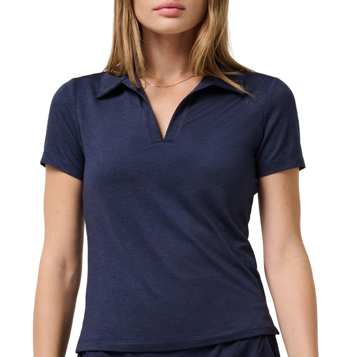 TravisMathew Ladies 2026 Skyloft Light Polo Shirt - Heather Navy Blazer