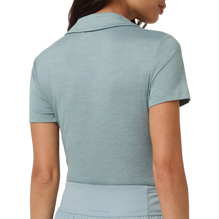 TravisMathew Ladies 2026 Skyloft Light Polo Shirt - Heather Slate