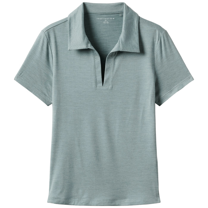 TravisMathew Ladies 2026 Skyloft Light Polo Shirt - Heather Slate