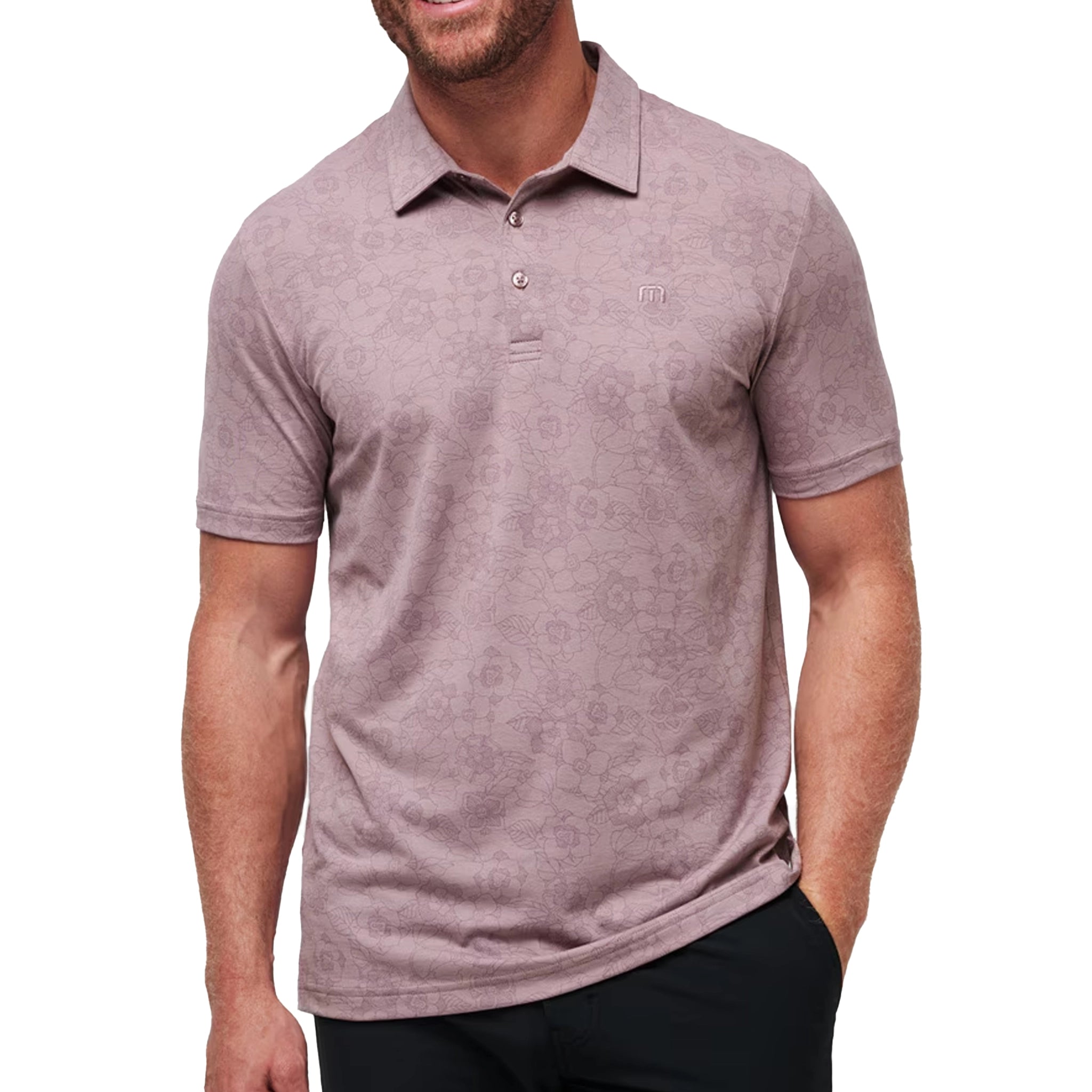 TravisMathew New Destination Polo Shirt Elderberry S