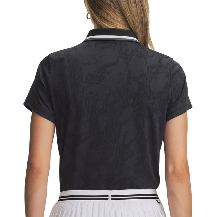 Under Armour Ladies 2026 ArmourDry Jacquard Polo Shirt - Black/Anthracite/Castlerock