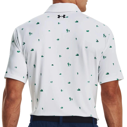 Under Armour Playoff 3.0 Desert Printed Polo Shirt - White with Birdie Green Motifs