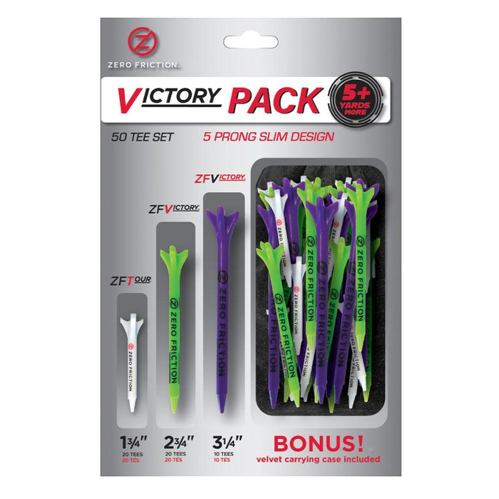 Zero Friction Mixed Victory Pack Golf Tees
