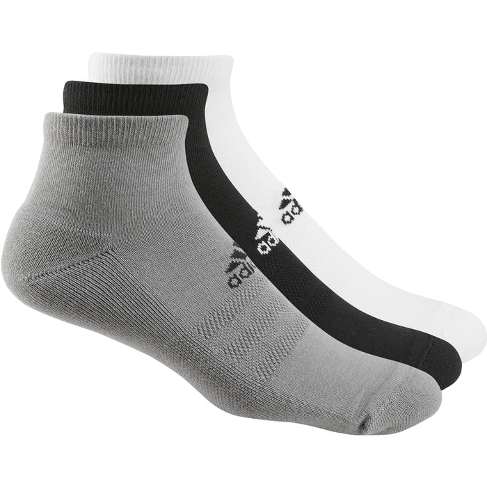 adidas Basic Ankle Socks 3 Pack White Black Grey 3-Pack