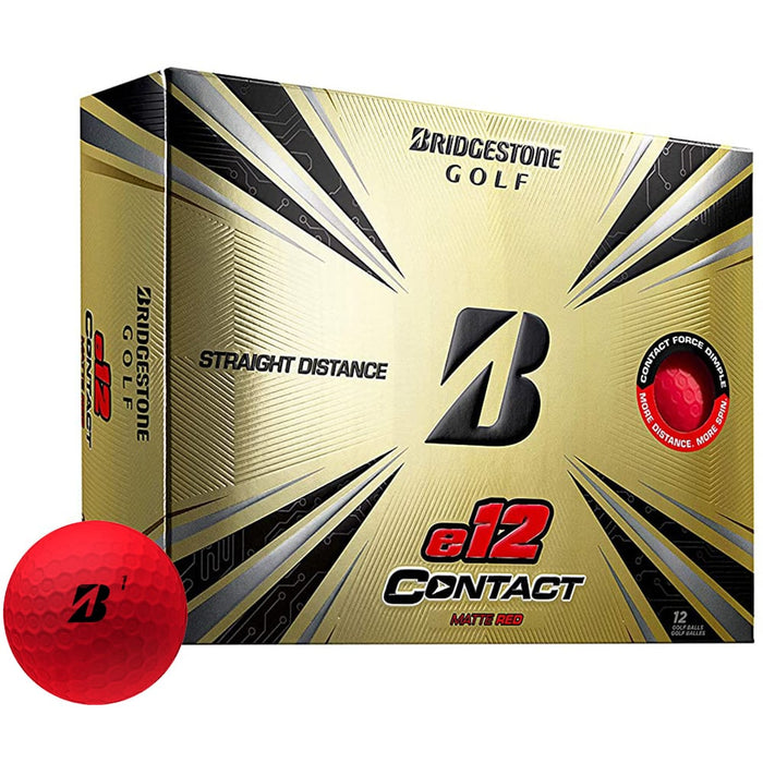 Bridgestone e12 Contact Golf Balls Single Golf Ball Matte Red