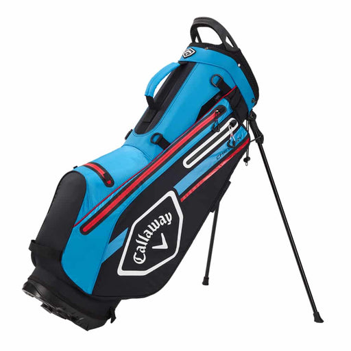 Callaway 22 Chev Dry Stand Bag Black Cyan Fire Red Side