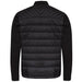 Cross M Hybrid Jacket in black features down/feather padded front and back