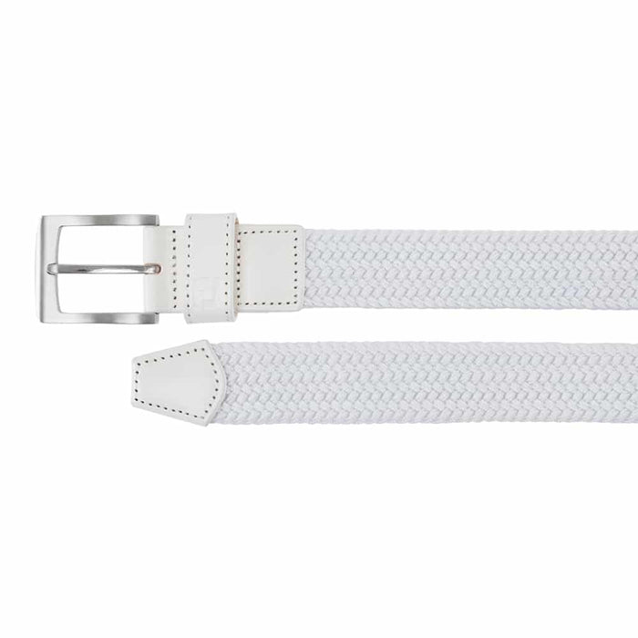 FootJoy 2022 Braided Belt White Buckle and Tip