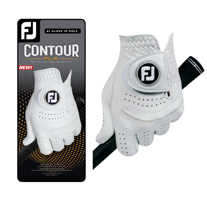 FootJoy Contour FLX Golf Glove Single Glove Pearl Featured