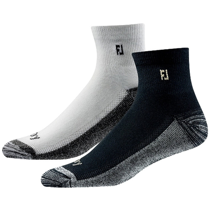 FootJoy ProDry Quarter Golf Socks Black White