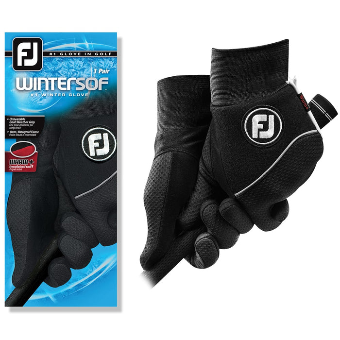 FootJoy Wintersof Golf Gloves Pair Black Featured