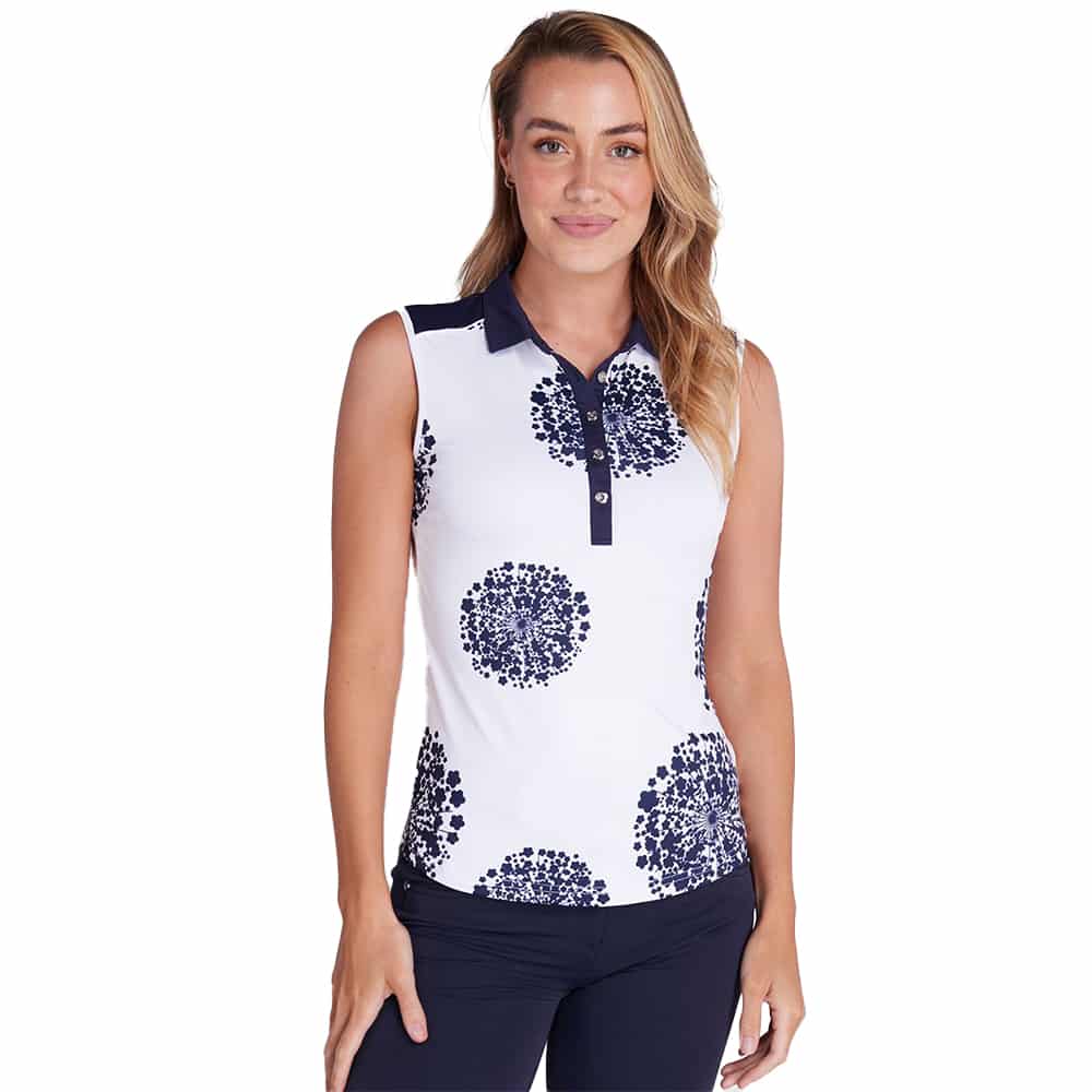 Green Lamb Ladies Enid Sleeveless Polo Shirt — The House of Golf