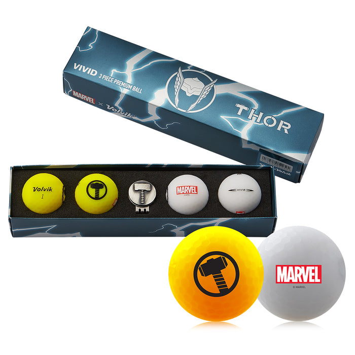 Marvel x Volvik Vivid 4 Ball Gift Pack Thor