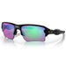 Oakley Flak 2.0 XL Sunglasses Polished Black Frame Prizm Black Lens Front Angle