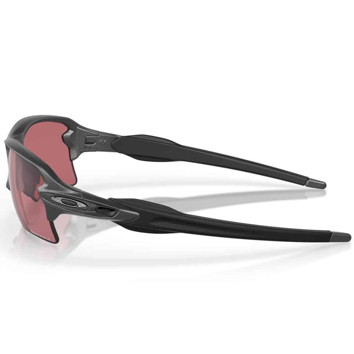 Oakley Flak 2.0 XL Sunglasses Steel Frame Prizm Dark Golf Lens Side View