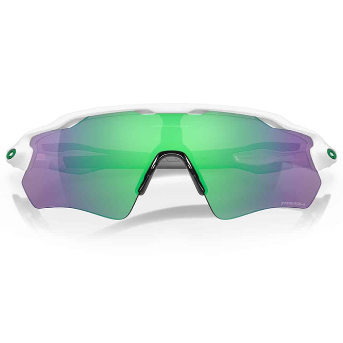 Oakley Radar EV Path Sunglasses Polished White Frame Prizm Jade Lens Folded
