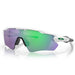 Oakley Radar EV Path Sunglasses Polished White Frame Prizm Jade Lens Front Angle