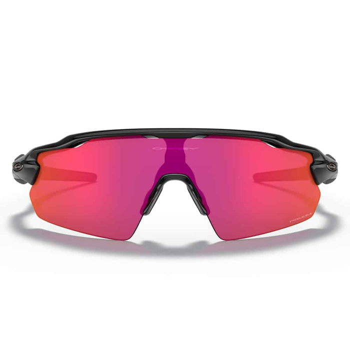 Oakley Radar EV Pitch Sunglasses Polished Black Frame Prizm Field Lens Front View