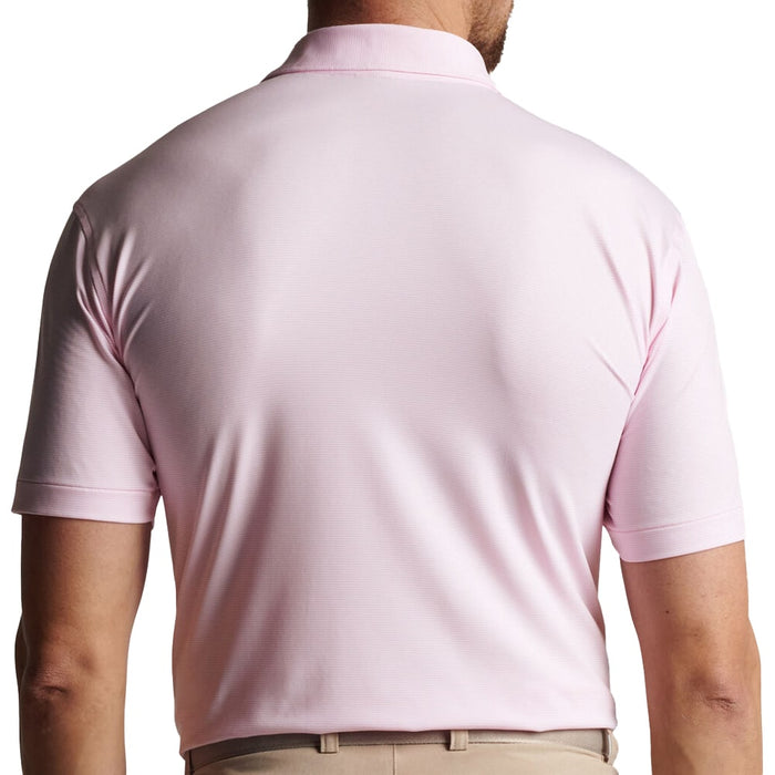 Peter Millar 2023 Jubilee Stripe Performance Jersey Polo Palmer Pink Back