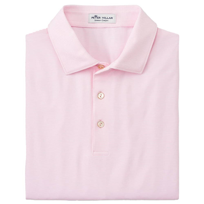 Peter Millar 2023 Jubilee Stripe Performance Jersey Polo Palmer Pink