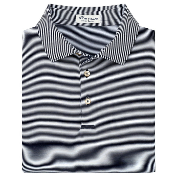 Peter Millar Jubilee Stripe Performance Jersey Polo Navy