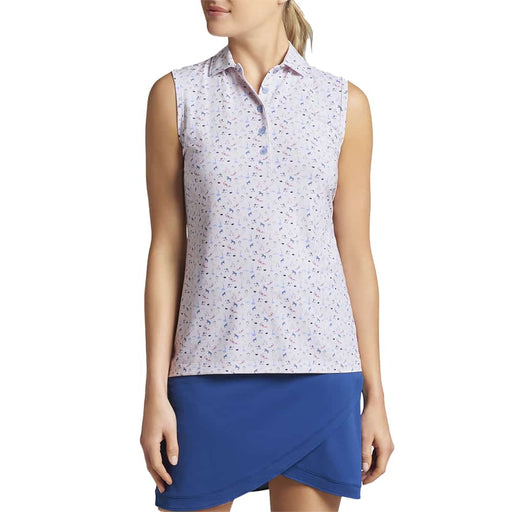 Peter Millar Ladies Perfect Fit Performance Sleeveless Polo Shirt In Vogue Model Front