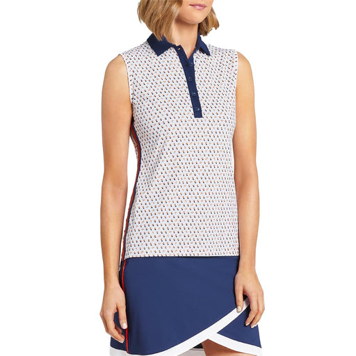 Peter Millar Ladies Perfect Fit Sleeveless Performance Polo Hot Toddies Model Front