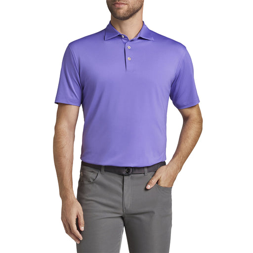 Peter Millar Solid Performance Polo Shirt Violetta Model Front