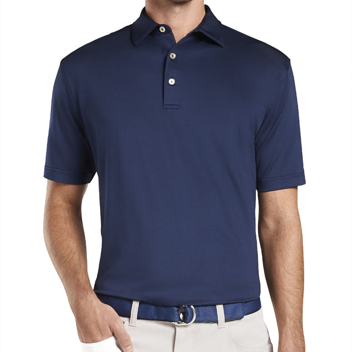 Peter Millar Solid Performance Stretch Jersey Polo Shirt Navy