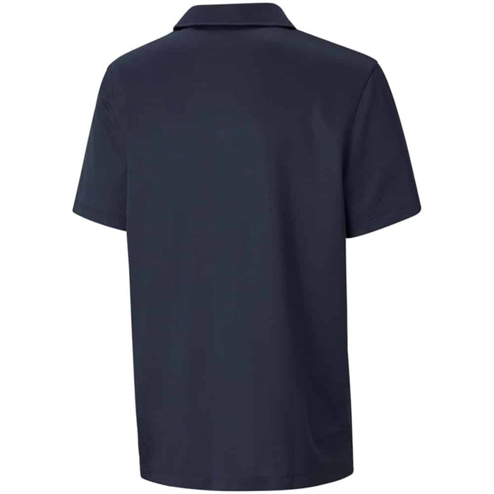Puma Boys Essential Polo Shirt Navy Blazer Back