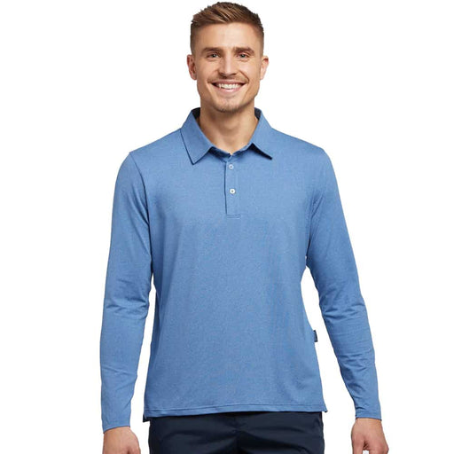 Solbari Active Long Sleeve Polo Shirt Ocean Blue