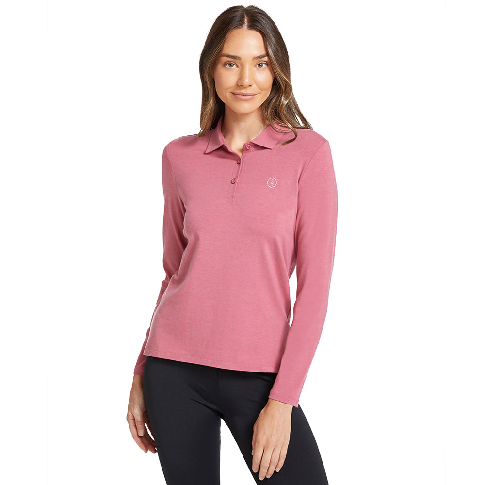 Solbari Ladies Sensitive Long Sleeve Polo Shirt — The House of Golf