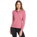 Solbari Sensitive Long Sleeve Ladies Polo Shirt Rosewood Front