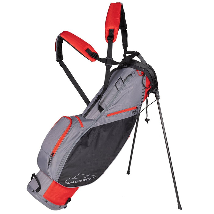 Sun Mountain 2023 2.5+ Stand Bag Red Nickel Black Side