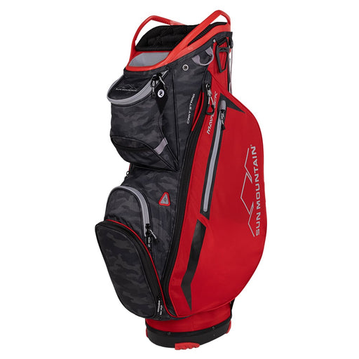 Sun Mountain 2023 Maverick Cart Bag Red Black Camouflage Side