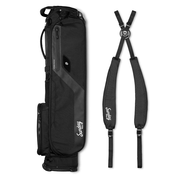 Sunday Golf El Camino Stand Bag Matte Black Straps