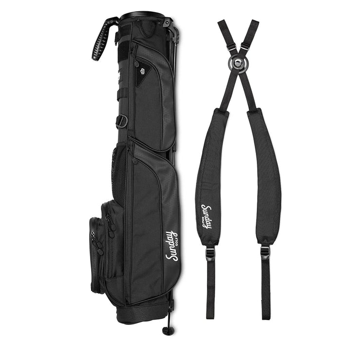 Sunday Golf Loma XL Stand Bag Matte Black Straps