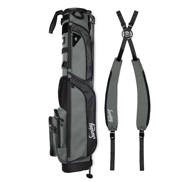 Sunday Golf Loma XL Stand Bag Midnight Green Straps