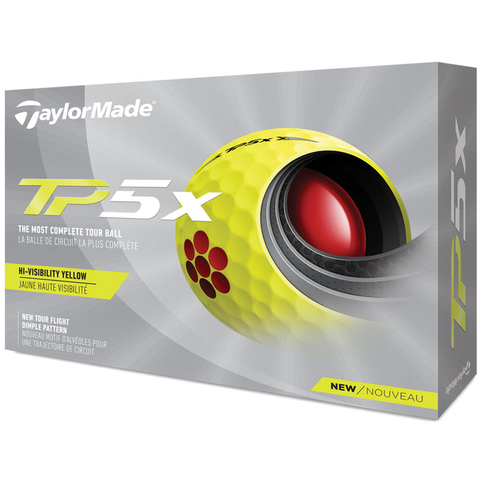 TaylorMade 2021 TP5x Golf Balls Yellow 1 Dozen