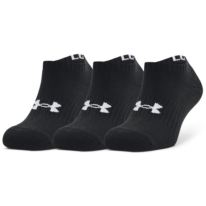 Under Armour Core No Show Socks 3-Pack Black
