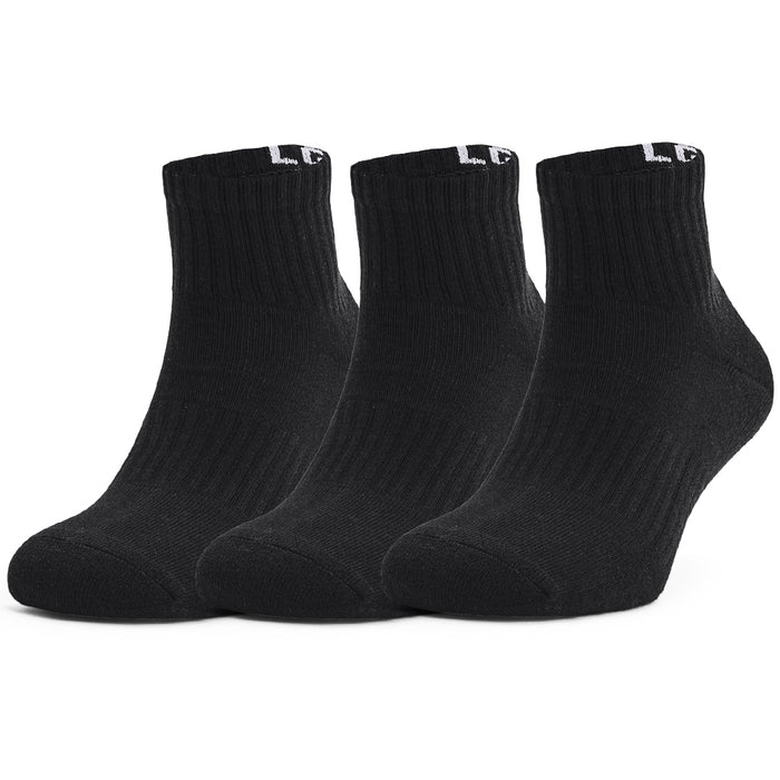 Under Armour Core Quarter Socks 3-Pack Black