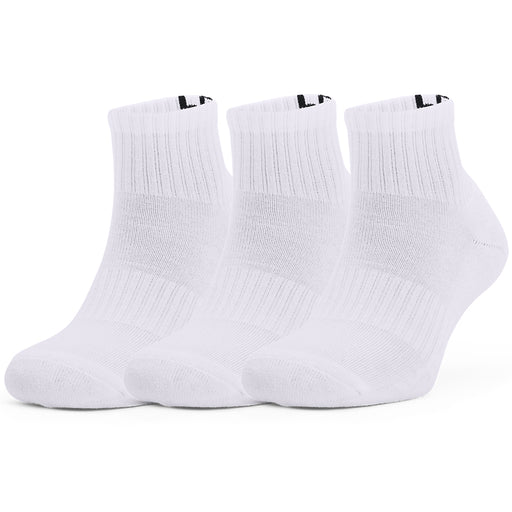 Under Armour Core Quarter Socks 3-Pack White