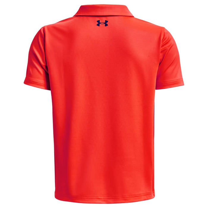 Boys red under 2025 armour polo