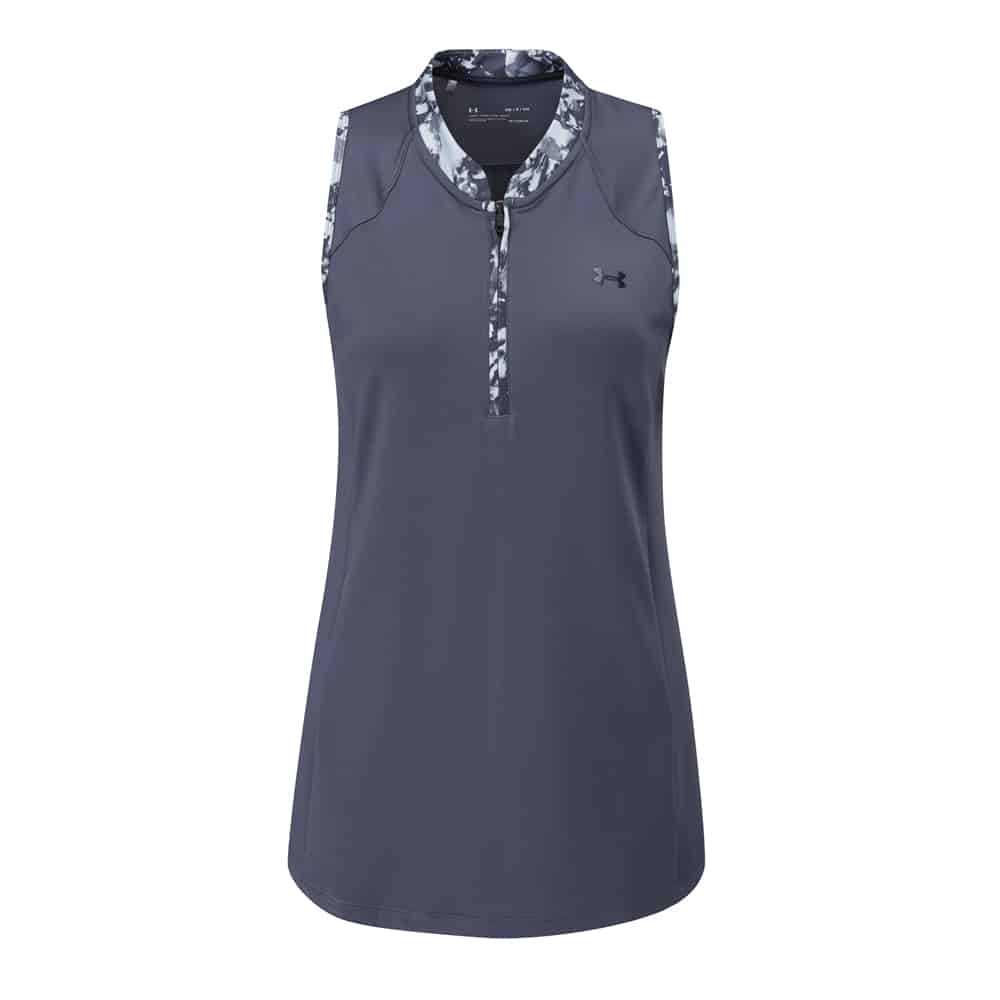 Under Armour Ladies Zinger Zip Sleeveless Polo Shirt — The House Of Golf