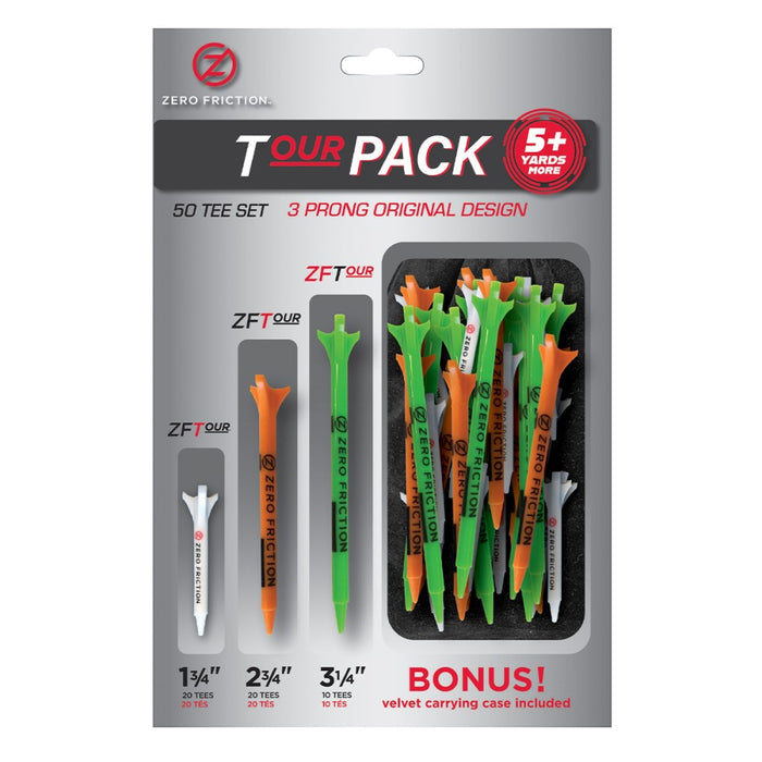 Zero Friction Mixed Tour Pack Golf Tees
